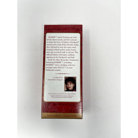 Harley-Davidson Barbie Ornament Hallmark Keepsake Barbie Ornament 2000 - Picture 4 of 6